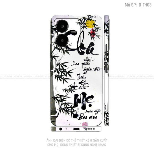 Dán Skin Vivo Y Series Hình Thư Pháp | D_TH03