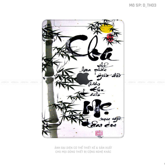 Dán Skin IPad Gen Series Hình Thư Pháp | D_TH03