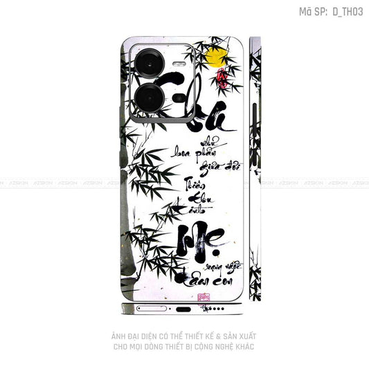 Dán Skin Vivo V Series Hình Thư Pháp | D_TH03