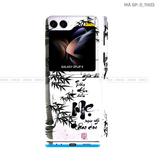 Dán Skin Galaxy Z Flip 7 Hình Thư Pháp | D_TH03