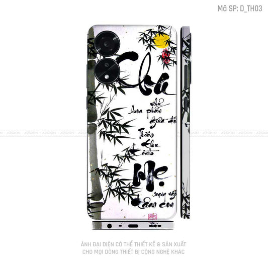 Miếng Dán Skin Điện Thoại OPPO A Series Hình Thư Pháp | D_TH03