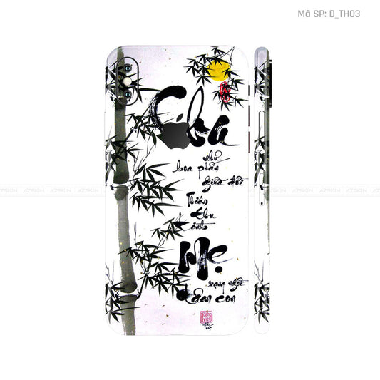 Dán Skin IPhone X Series Hình Thư Pháp | D_TH03