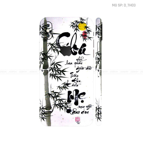 Dán Skin IPhone X Series Hình Thư Pháp | D_TH03