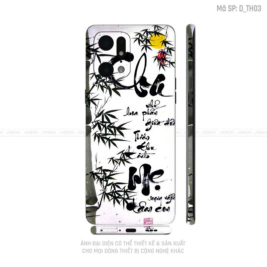 Dán Skin Realme Series Hình Thư Pháp | D_TH03