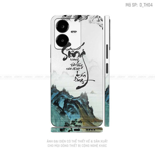 Dán Skin Vivo Y Series Hình Thư Pháp | D_TH04
