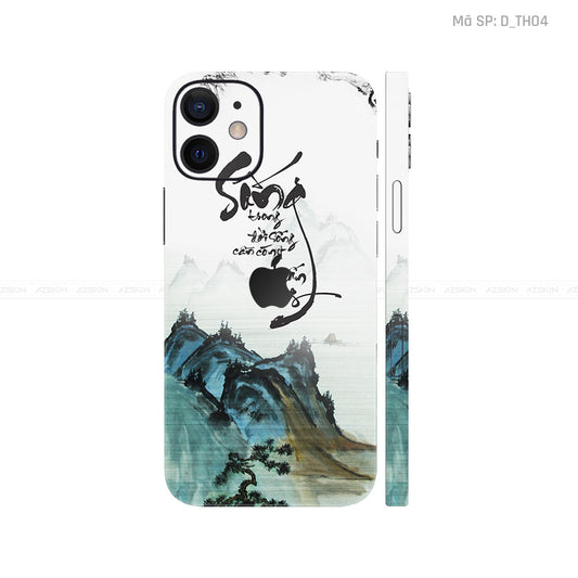 Dán Skin IPhone 12 Series Hình Thư Pháp | D_TH04