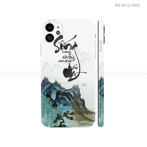 Dán Skin IPhone 11 Series Hình Thư Pháp | D_TH04