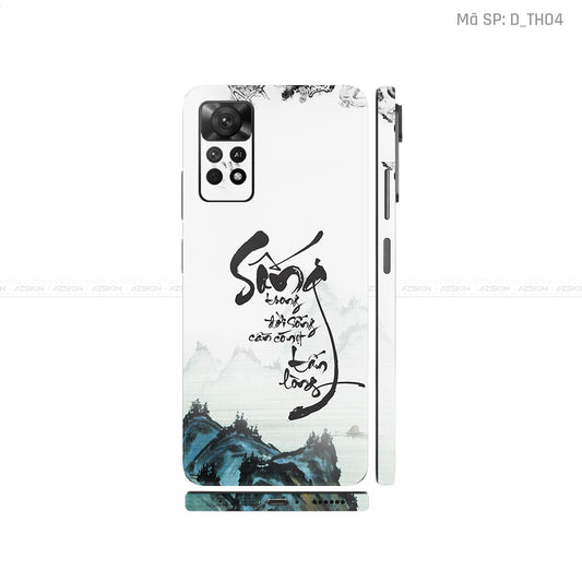 Dán Skin Xiaomi Redmi Note 11 Series Hình Thư Pháp | D_TH04