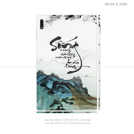 Dán Skin Galaxy Tab S7 Series Hình Thư Pháp | D_TH04