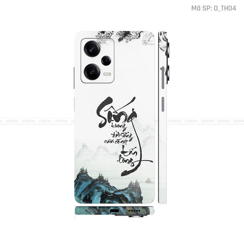 Dán Skin Xiaomi Redmi Note 12 Series Hình Thư Pháp | D_TH04