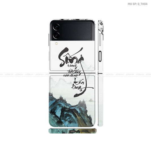 Dán Skin Galaxy Zflip4 Hình Thư Pháp | D_TH04