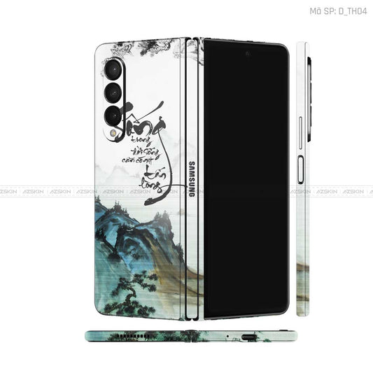 Dán Skin Galaxy Z Fold3 Hình Thư Pháp | D_TH04