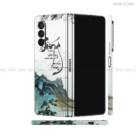 Dán Skin Galaxy Z Fold3 Hình Thư Pháp | D_TH04