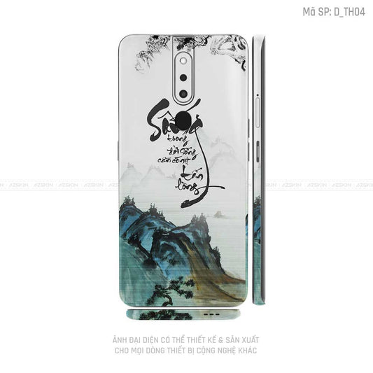 Miếng Dán Skin Điện Thoại OPPO F Series Hình Thư Pháp | D_TH04
