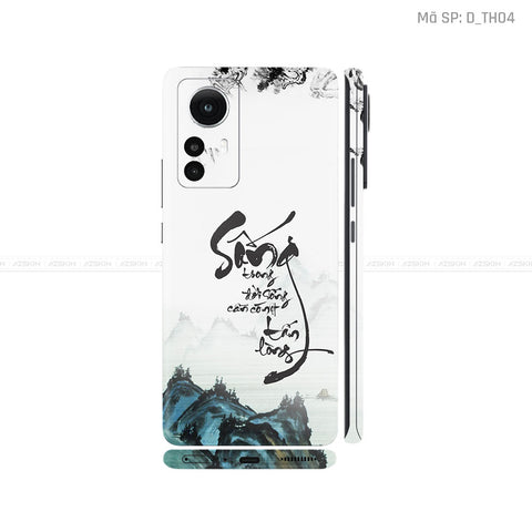 Dán Skin Xiaomi 12 Series Hình Thư Pháp | D_TH04
