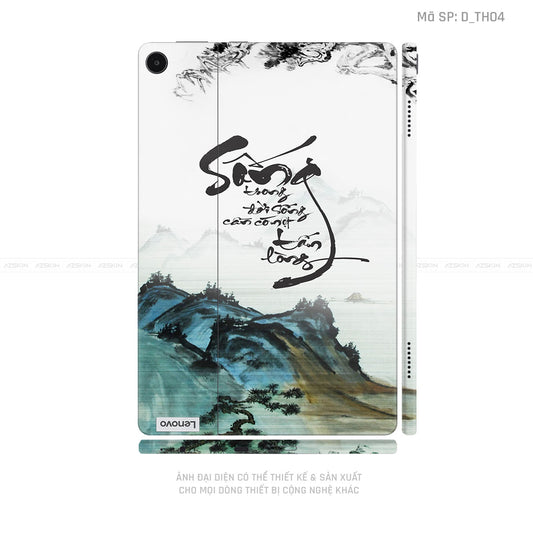 Dán Skin Máy Tính Bảng Lenovo Pad Series Hình Thư Pháp | D_TH04