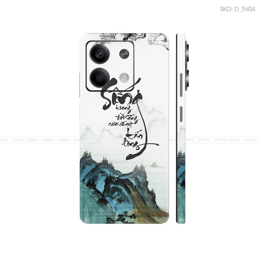 Dán Skin Điện Thoại Xiaomi Redmi 13 Series Hình Thư Pháp | D_TH04