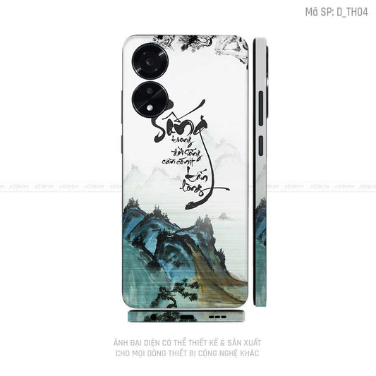Miếng Dán Skin Điện Thoại OPPO A Series Hình Thư Pháp | D_TH04