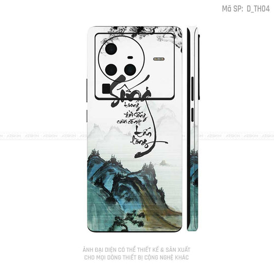 Dán Skin Vivo X Series Hình Thư Pháp | D_TH04
