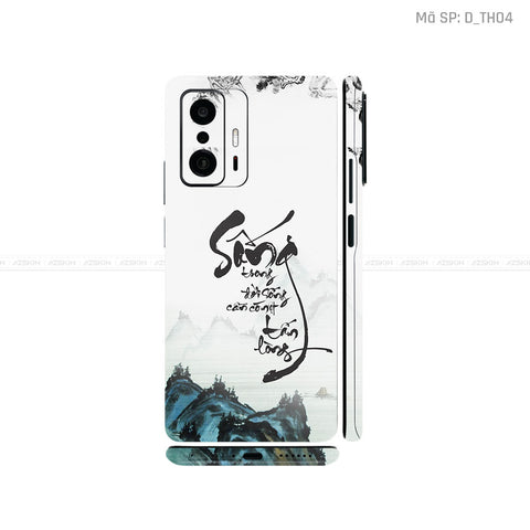 Dán Skin Xiaomi 11 Series Hình Thư Pháp | D_TH04