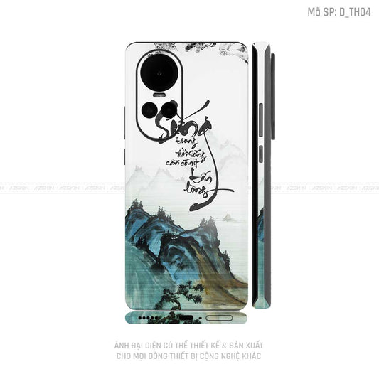 Miếng Dán Skin Điện Thoại OPPO Reno Series Hình Thư Pháp | D_TH04