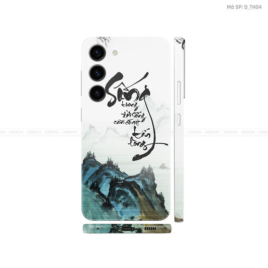 Dán Skin Samsung Galaxy S24 Series Chủ Đề Thư Pháp| D_TH04