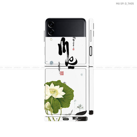 Dán Skin Galaxy Zflip4 Hình Thư Pháp | D_TH05