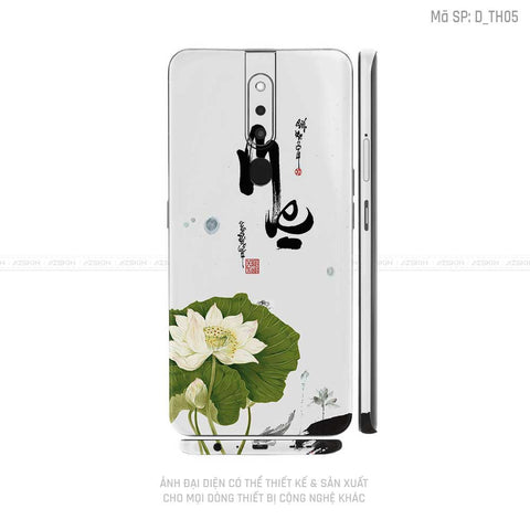 Miếng Dán Skin Điện Thoại OPPO F Series Hình Thư Pháp | D_TH05