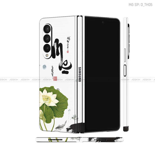 Dán Skin Galaxy Z Fold3 Hình Thư Pháp | D_TH05