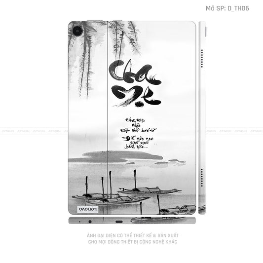 Dán Skin Máy Tính Bảng Lenovo Pad Series Hình Thư Pháp | D_TH06
