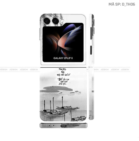 Dán Skin Galaxy Z Flip5 Hình Thư Pháp | D_TH06