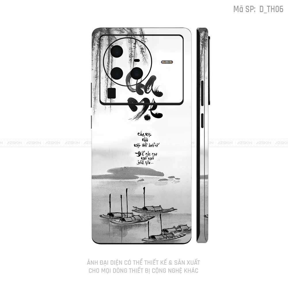 Dán Skin Vivo X Series Hình Thư Pháp | D_TH06