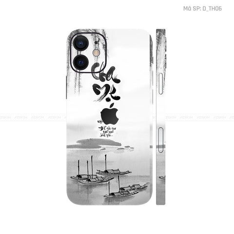 Dán Skin IPhone 12 Series Hình Thư Pháp | D_TH06