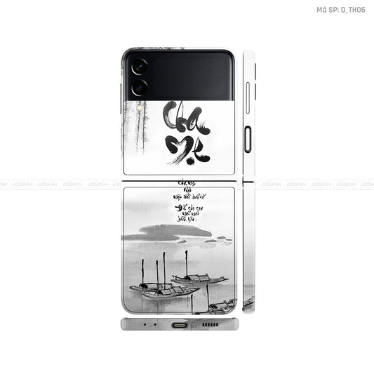 Dán Skin Galaxy Zflip4 Hình Thư Pháp | D_TH06