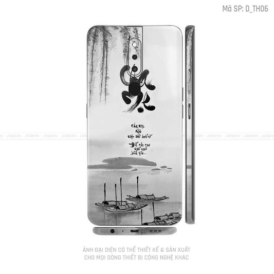 Miếng Dán Skin Điện Thoại OPPO F Series Hình Thư Pháp | D_TH06