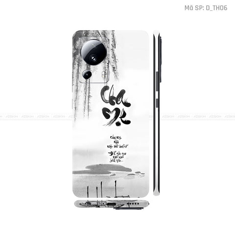 Dán Skin Xiaomi 13 Series Hình Thư Pháp | D_TH06