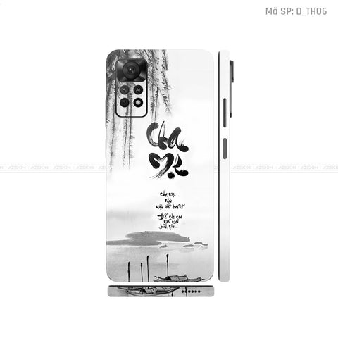 Dán Skin Xiaomi Redmi Note 11 Series Hình Thư Pháp | D_TH06