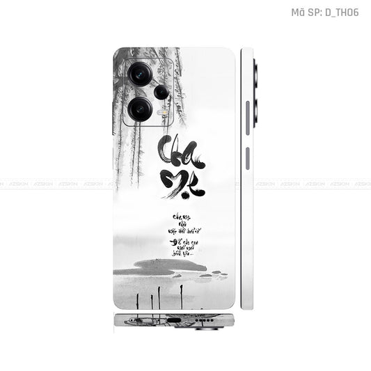 Dán Skin Xiaomi Redmi Note 12 Series Hình Thư Pháp | D_TH06