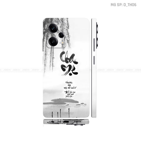 Dán Skin Xiaomi Redmi Note 12 Series Hình Thư Pháp | D_TH06