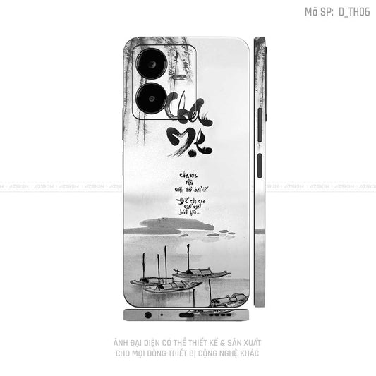Dán Skin Vivo Y Series Hình Thư Pháp | D_TH06