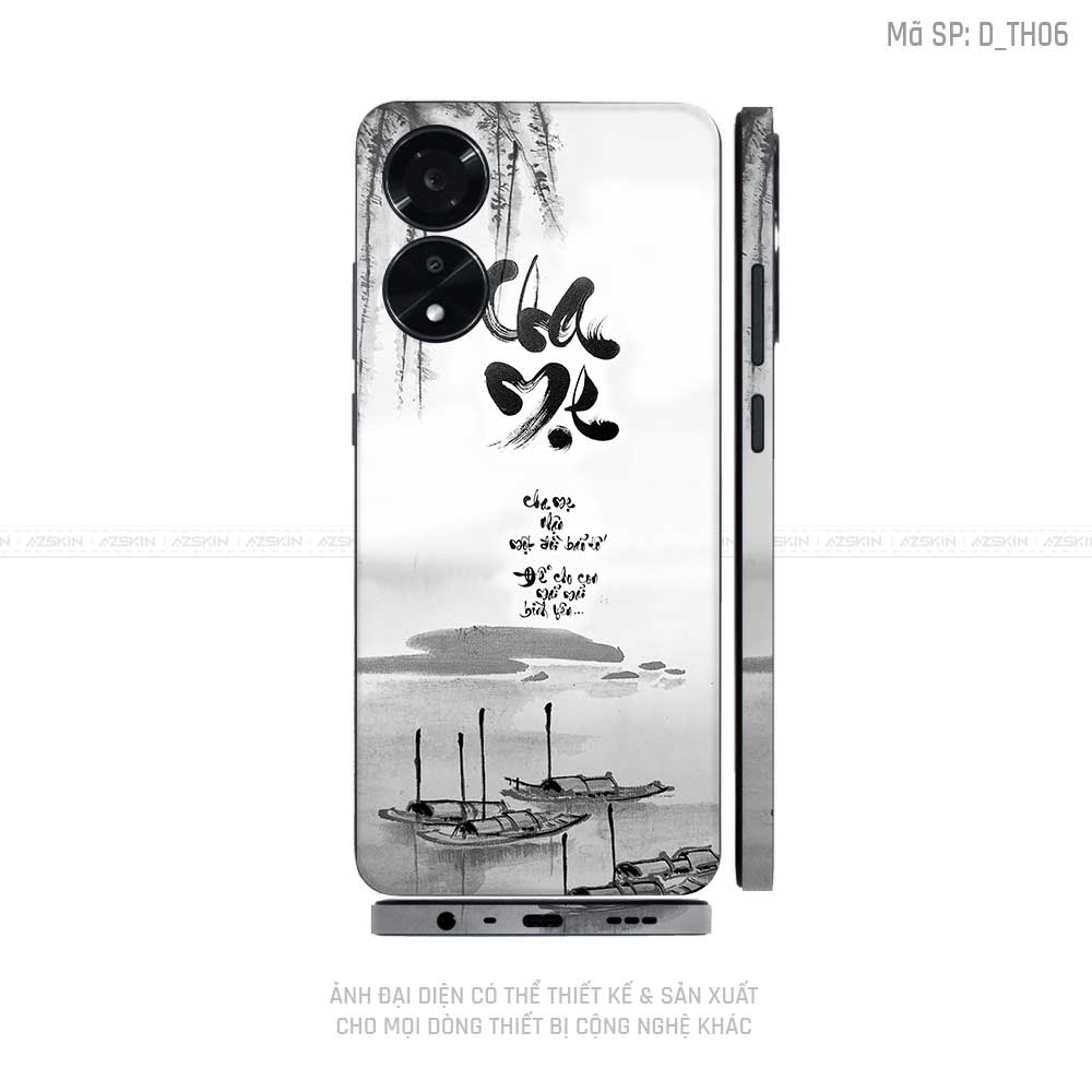 Miếng Dán Skin Điện Thoại OPPO A Series Hình Thư Pháp | D_TH06