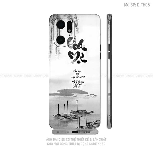 Miếng Dán Skin Điện Thoại OPPO Find X Series Hình Thư Pháp | D_TH06