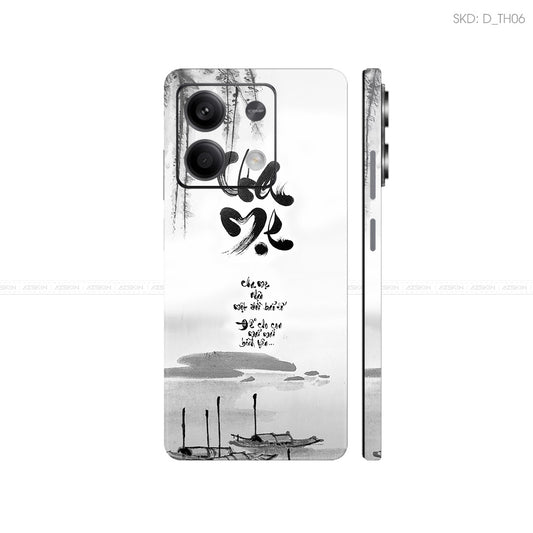 Dán Skin Điện Thoại Xiaomi Redmi 13 Series Hình Thư Pháp | D_TH06