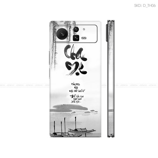 Dán Skin Điện Thoại Xiaomi Mix Fold Series Hình Thư Pháp | D_TH06