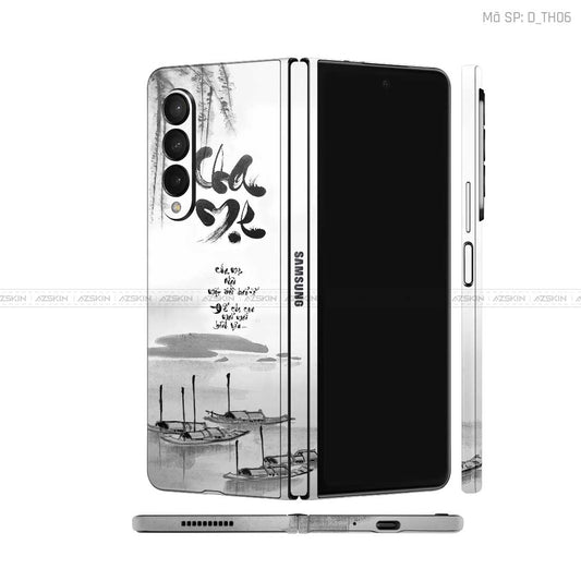 Dán Skin Galaxy Z Fold4 Hình Thư Pháp | D_TH06