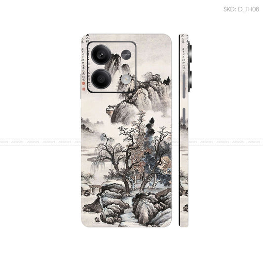 Dán Skin Điện Thoại Xiaomi Redmi 13 Series Hình Thư Pháp | D_TH08