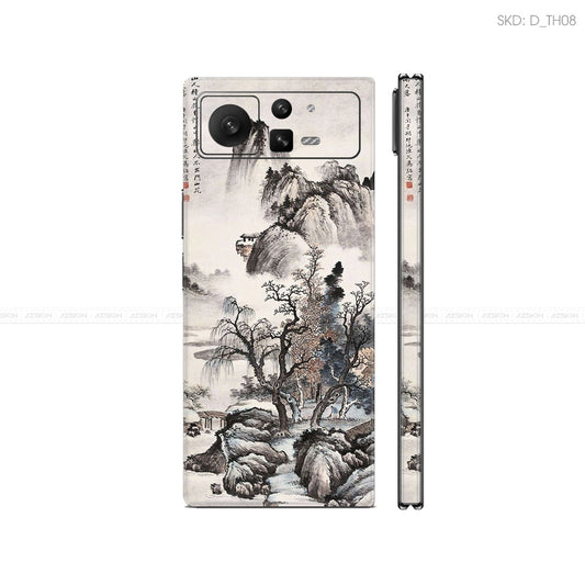 Dán Skin Điện Thoại Xiaomi Mix Fold Series Hình Thư Pháp | D_TH08