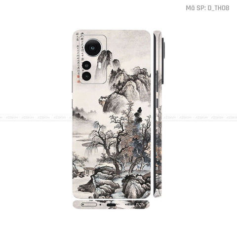 Dán Skin Xiaomi 12 Series Hình Thư Pháp | D_TH08