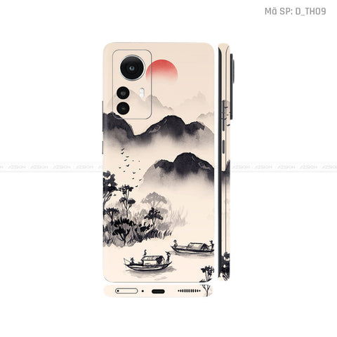 Dán Skin Xiaomi 12 Series Hình Thư Pháp | D_TH09
