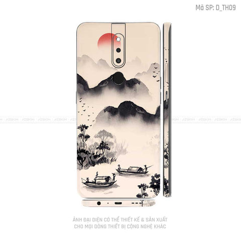 Miếng Dán Skin Điện Thoại OPPO F Series Hình Thư Pháp | D_TH09